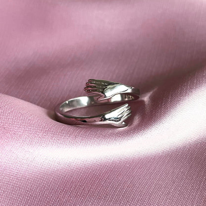 Anello Abbraccio in Argento Sterling